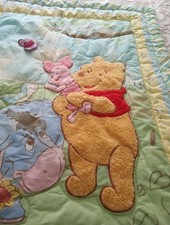 Disney Winnie Pooh Crib Blanket Comforter 3D Butterfly Chenille Piglet Eeyor