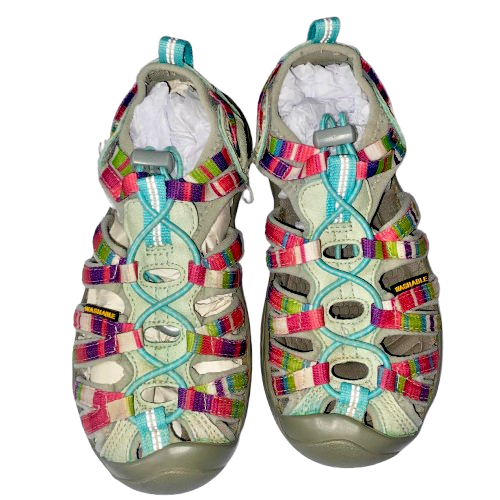 Sandali Keen bambina taglia 1 punta chiusa scarpe acqua colorate lavabili