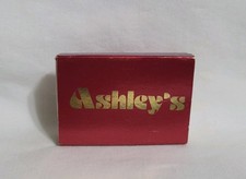 Vintage Ashley's Chats Restaurant Bar Matchbox Canton Ohio Advertising Matchbook