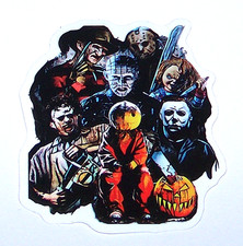 CLASSIC MONSTERS Cut Sticker Decal Movie Horror Film Freddy Jason Michael Myers
