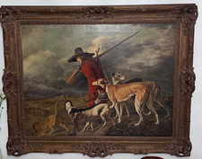 Huge oil painting after A. Cornelisz Beeldemaker’s "The Hunter" (1653) signed