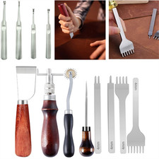 Leather Sewing Craft Tools Set Beveler Punch Stitching Punch Working Hand Tools