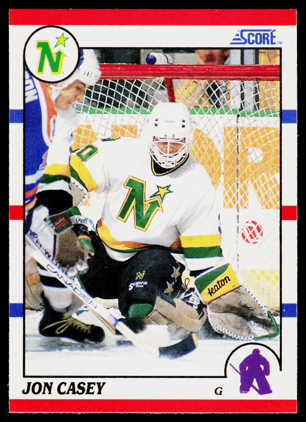 Jon Casey, 1990-91 Score American, #182, Minnesota North Stars,