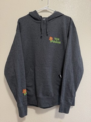 Teton Gravity Research Grey Hoodie Size Large Have A Goose Day Graphic Print EUC