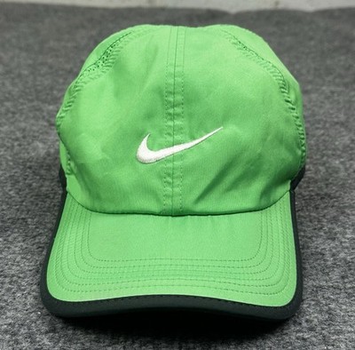 Nike Featherlight Dri Fit Hat Unisex Lime Green Adjustable Tennis Running Cap