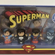 Little People Collector DC Superman Figures Fisher-Price - 4 pc Set Brand New