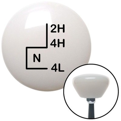 Black Shift Pattern 37n White Retro Shift Knob w/ M16x1.5 Insert Shifter Auto