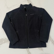 Columbia Kids Benton Springs Zip Up Fleece Jacket Boys/Girls Large 14/16 Black