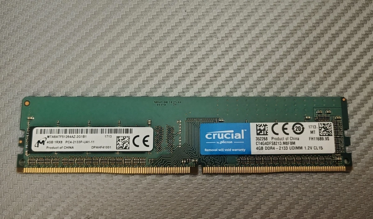 crucial 4GB DDR4-2133 UDIMM メモリー Preços baixos em Crucial PC4-17000 (DDR4-2133) velocidade de