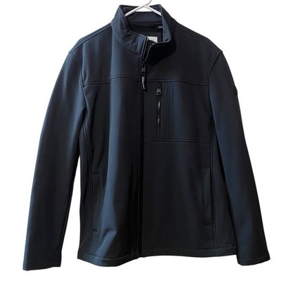 Calvin Klein Men s Softshell Jacket Large Gray Full Zip CK Logo