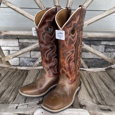Smoky Mountain Youth Boys Maverick Tall Square Toe Leather Boots Brown Size 5R