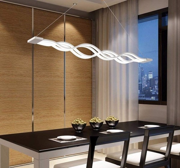 LED HäNgelampe Esstisch Pendelleuchte HöHenverstellbar Kronleuchter Dimmba 105CM-image