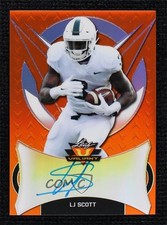 2019 Leaf Valiant Orange 25/50 LJ Scott #BA-LJS Auto 0a6