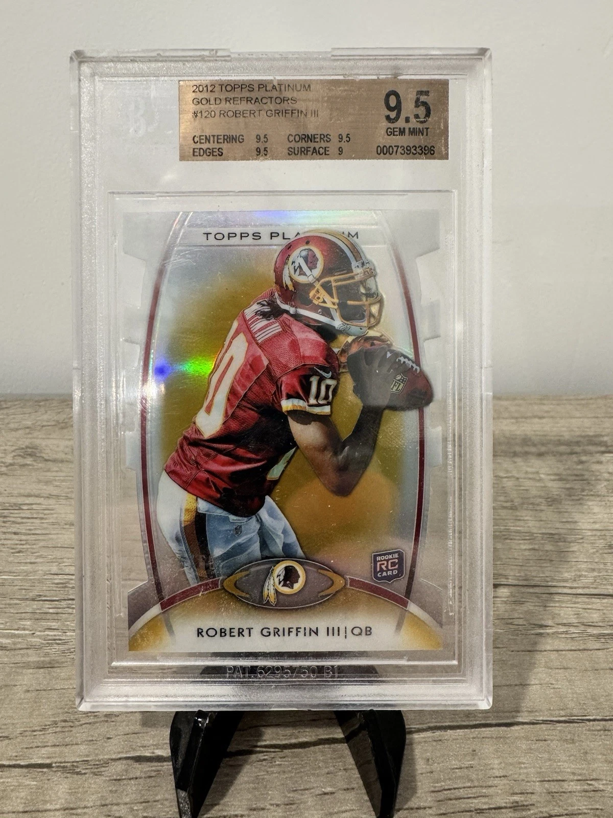Robert Griffin III Topps Platinum #120 Gold Refractor Die-Cut