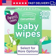 Parents Choice Cucumber Baby Wipes 300 Count Refreshing Soft