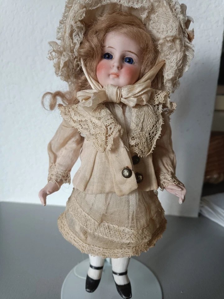 Ancienne poupée mignonnette en biscuit 19ème 22cm no jumeau Steiner - Photo 3/4