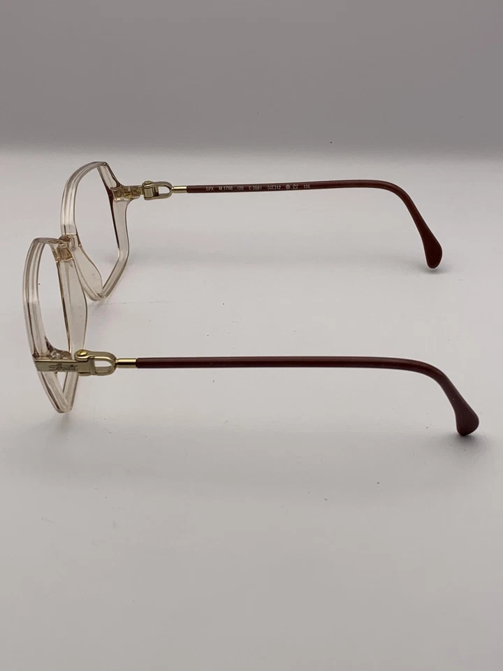 Vintage Silhouette Eyeglasses SPX M1766 56-12-135 Brown Clear Austria Oversized - Image 4 of 4