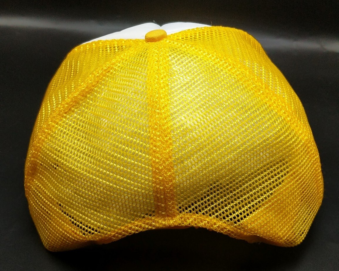 CAPTAIN hat yellow white adjustable snapback cap … - image 4