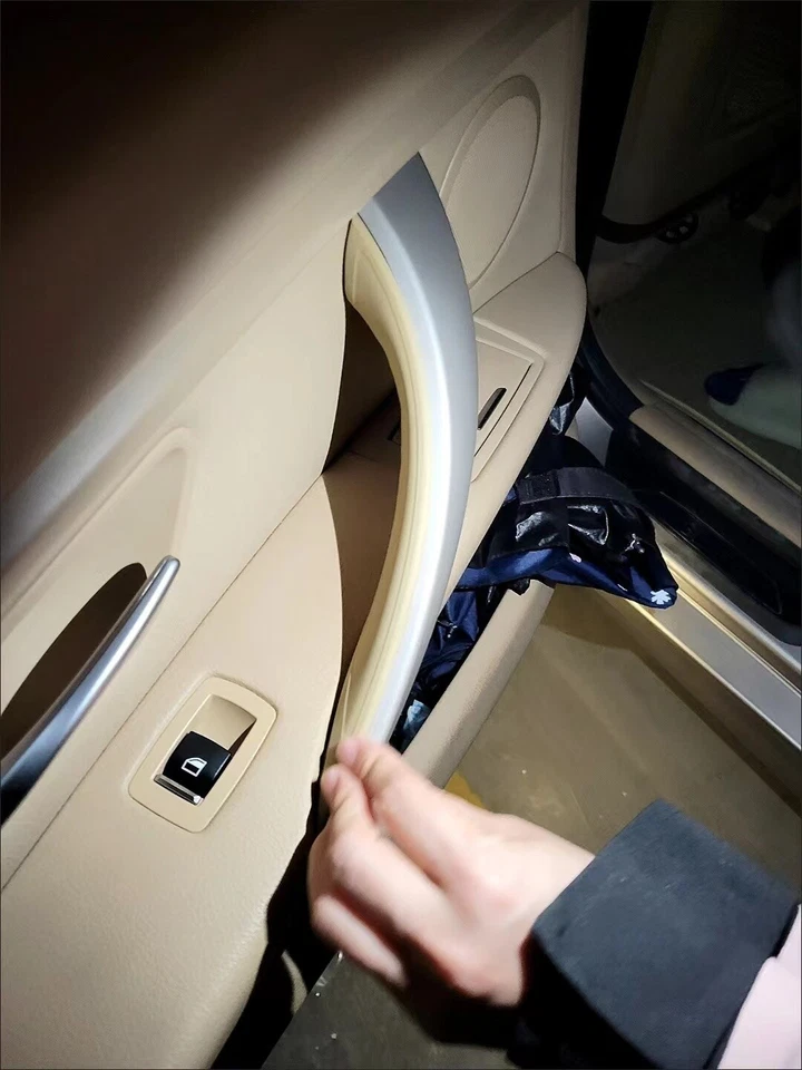 2PCS For BMW 3 4 Series F30 F35 328i Beige Interior Door Handle Panel Cover Trim Foto 4 de 4
