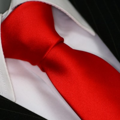 Krawatte Krawatten Schlips Binder de Luxe Tie cravate 583 Rot