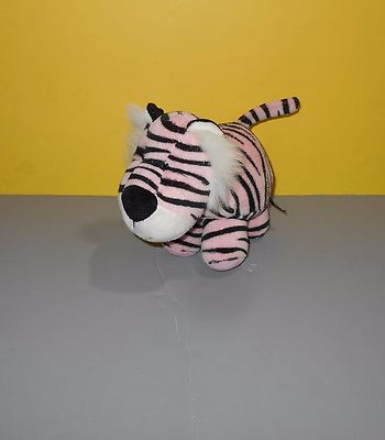 8'' Paperchase Pink Chunky Love Tiger Bean Stuffed Plush w/ Heart Tush