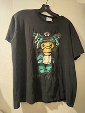 Vintage Baby Milo A Bathing Ape Aztec SZ Medium T Shirt Black SUPER RARE