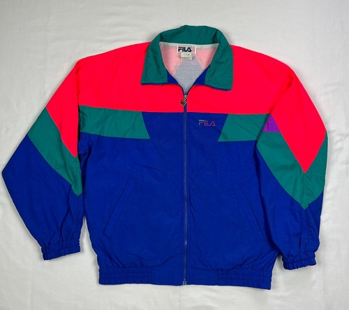 Vtg Fila Mens Windbreaker Jacket Sz 40 