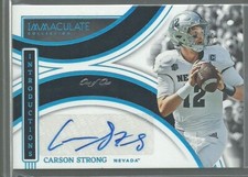 Carson Strong 2022 Panini Immaculate Collection Collegiate Rookie Autograph #1/1