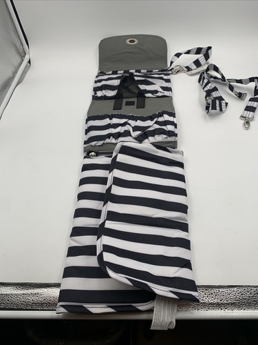 Lillybit Diaper Bag New Clutch Uptown Tote Purse Changing Pad Stripe Print NWT - Picture 7 of 7