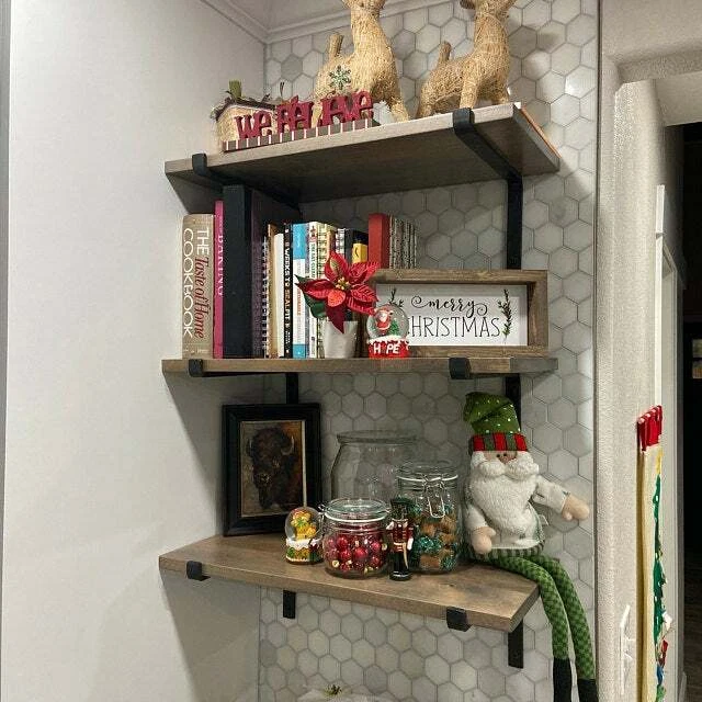 Черный железный кронштейн для полки - деревенский - сделано в США - фермерский дом - бесплатная доставка - Изображение 4 из 4