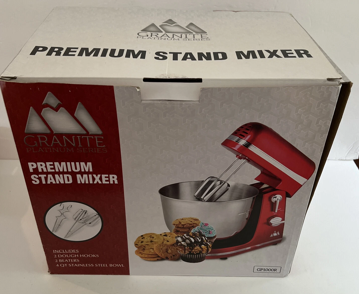 NEW Intertek Stand Mixer Granite Platinum Series. 4-quart 300 Watt. GP1000R