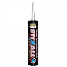 Everbuild Stixall Extreme Power 290ml - Singles, Box of 12 or 36 - white & clear