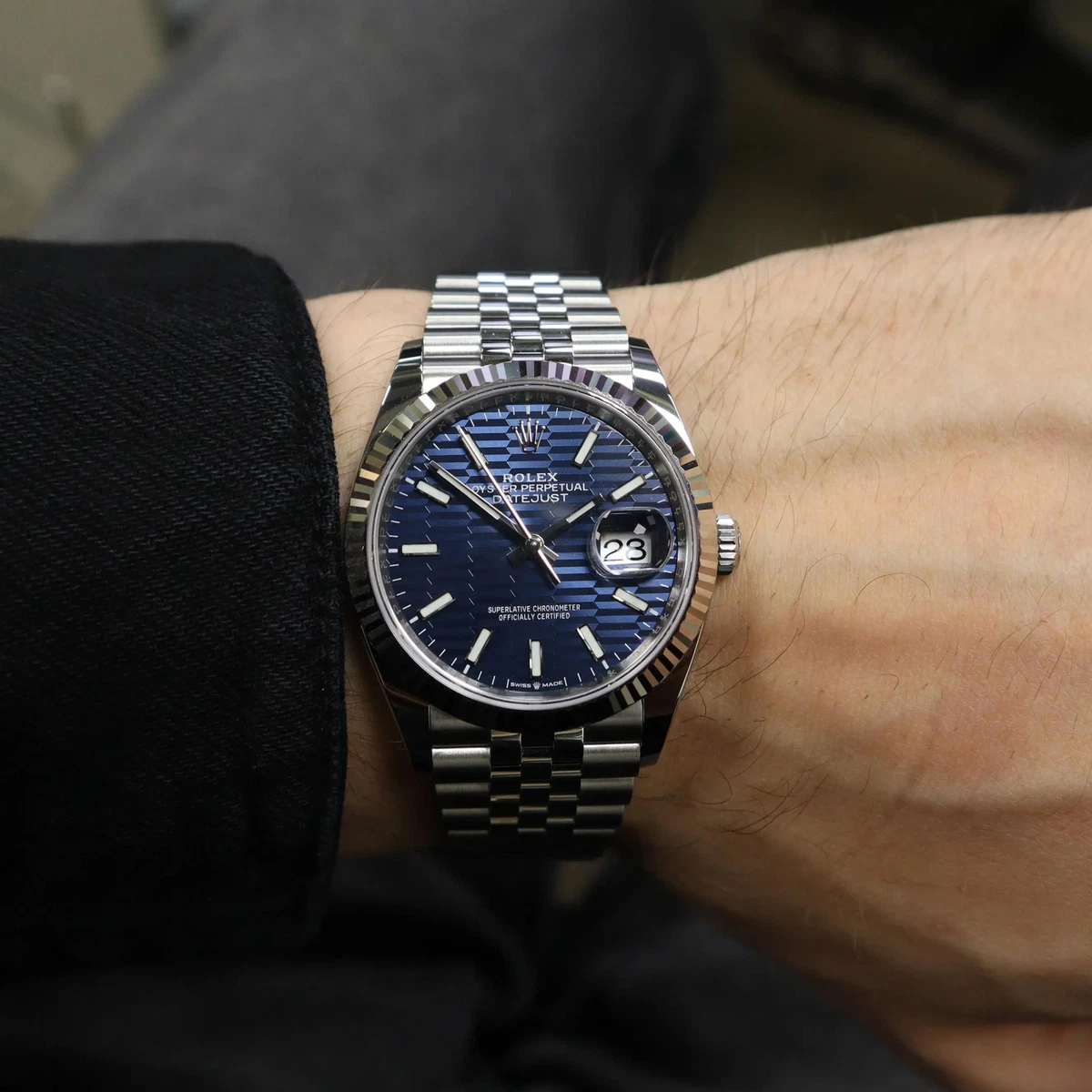 DISCONTINUED 2023 New Rolex 126234 Datejust 36mm Steel Blue Motif
