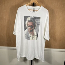 Gildan Men's The Dude Autograph Big Lebowski Graphic T-Shirt White Size 3XL