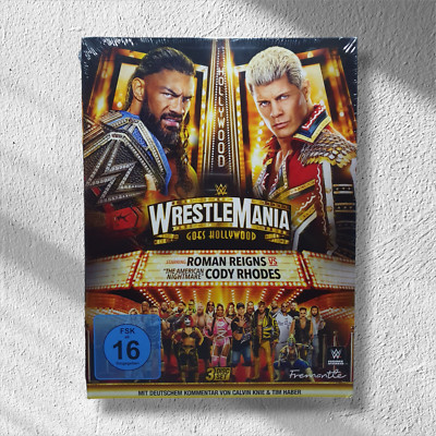 WrestleMania 39 Goes Hollywood 3 Disc Set Film Sammlung Video DVD NEU & OVP