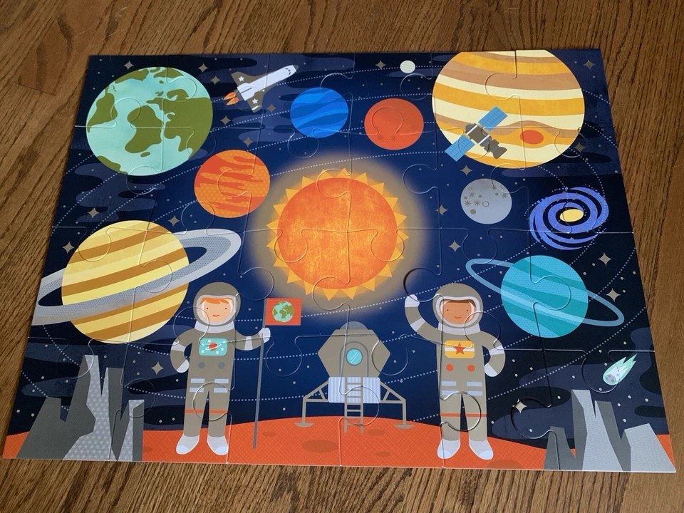 Petit Collage Floor Puzzle Outer Space 24 Pieces | Large Puzzle for Kids | Co... - Image 2 of 4