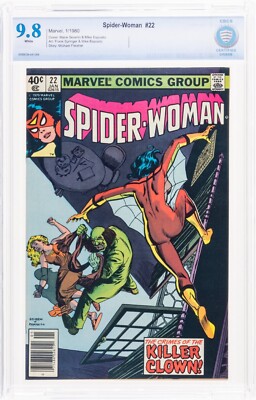 Spider-Woman #22 CBCS 9.8 NEWSSTAND 1980 1st Killer Clown -Man Bronze Age  cgc