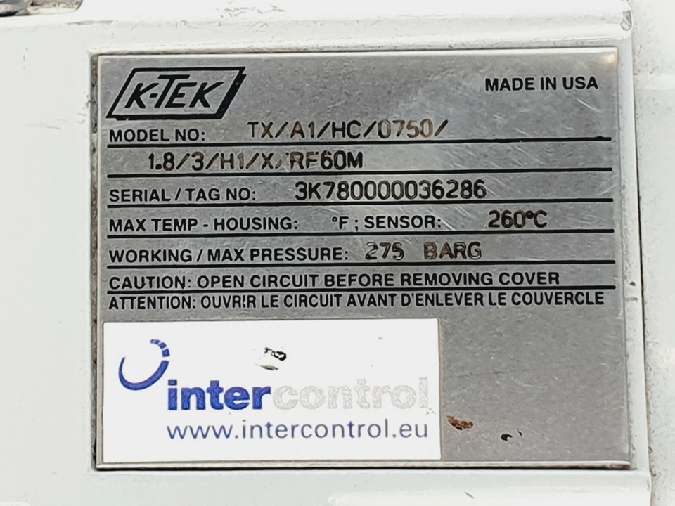 K-TEK TX/A1 Thermal Dispersion Flow, Level, Temperature Switch # NEW - Image 2 of 4