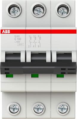 ABB-Entrelec Leitungsschutzschalter 2CDS253001R0824 S203-C100 3-polig 100A, 6kA