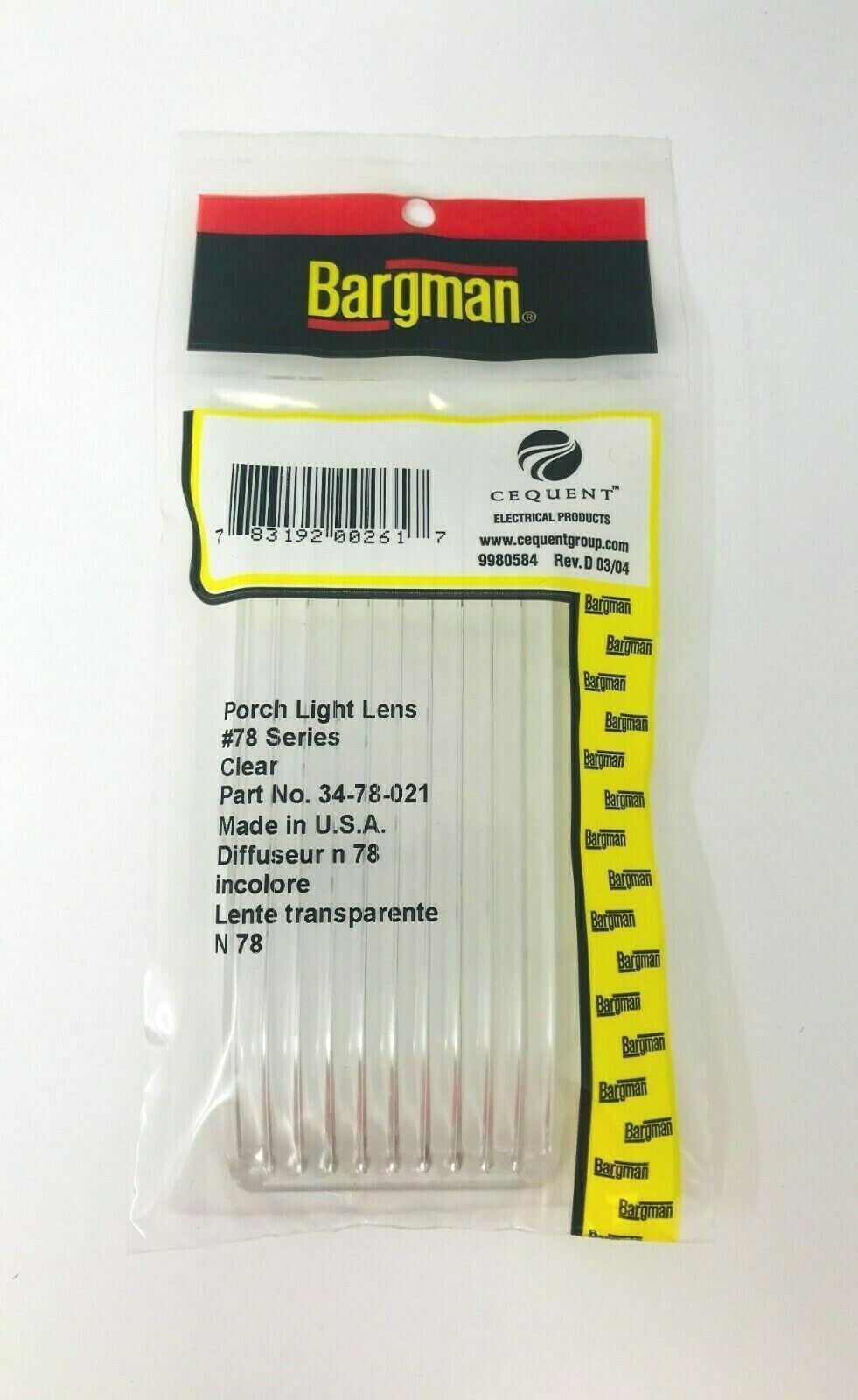 RV/Camper/Trailer - Porch / Utility Light Replacement Lens, CLEAR