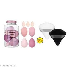 Blender 9 Pcs with Storage Box Makeup Sponges, Air Cushion Powder Puff Beauty