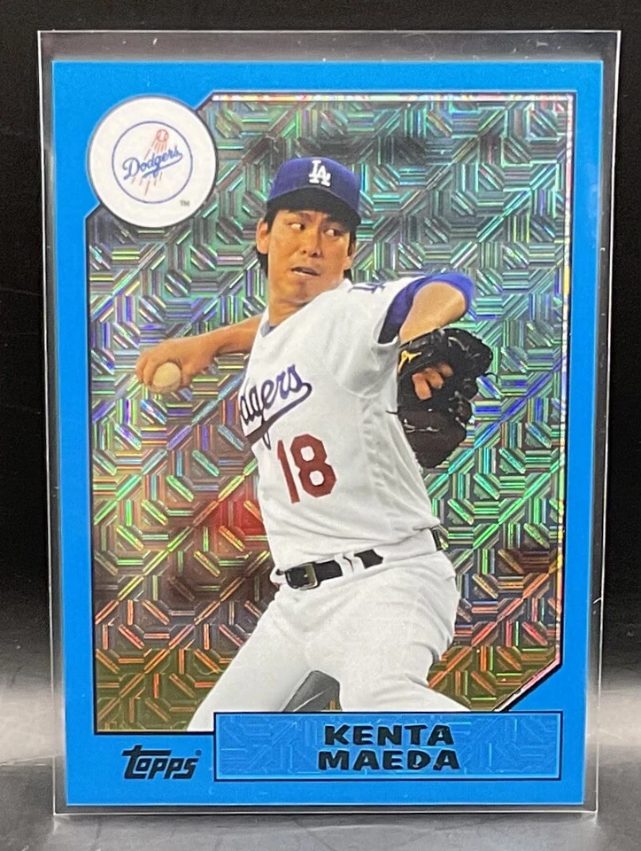 2017 KENTA MAEDA DODGERS TOPPS SILVER PACK MOJO BLUE REF #66/99 - Image 2 of 3