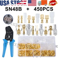 450pcs Automotive Electrical Wire Connectors Kit Male Female Spade Terminal Set