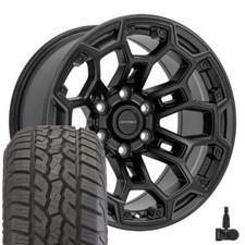 Defiant Df03 18 Inch Black Rims Tpms Tires Fit Chevy Gmc Ram Jeep Cadillac