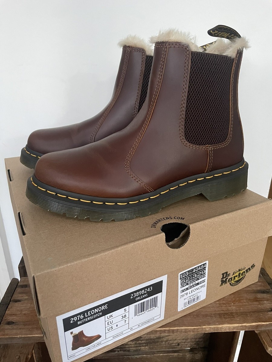 Martens Fur Dr Martens Leonore Chelsea Boots GefÃ¼ttert Dark Khaki