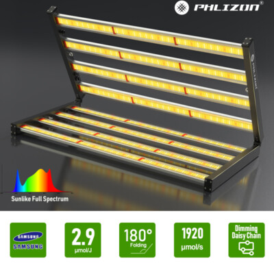 Phlizon 640W Commercial Grow Light Full Spectrum Bar w/Samsungled Indoor FC6500
