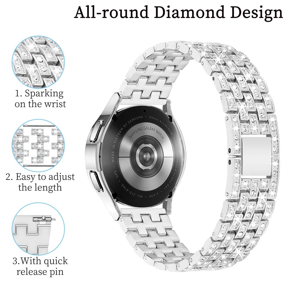 Diamond Band Compatible with Samsung Galaxy Watch 4 & 5 Band40mm with