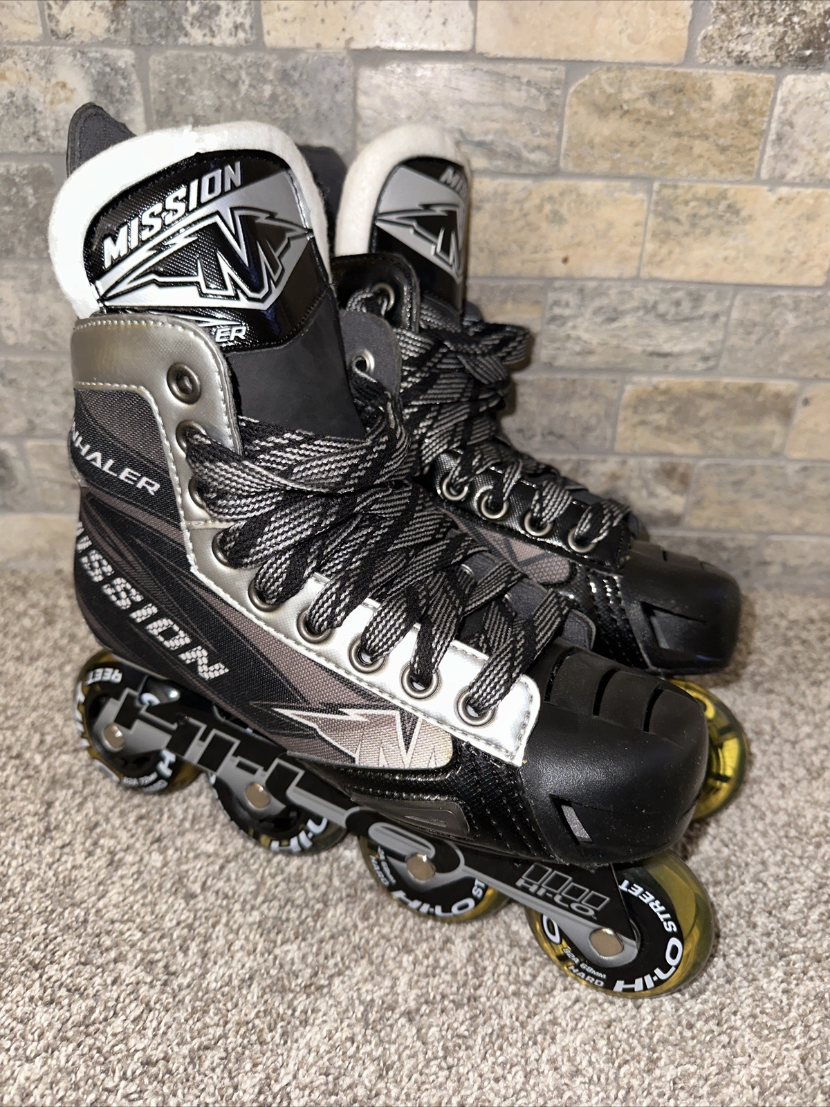 MISSION INHALER NLS6 INLINE ROLLER HOCKEY SKATES 4E Shoe Size 5 eBay
