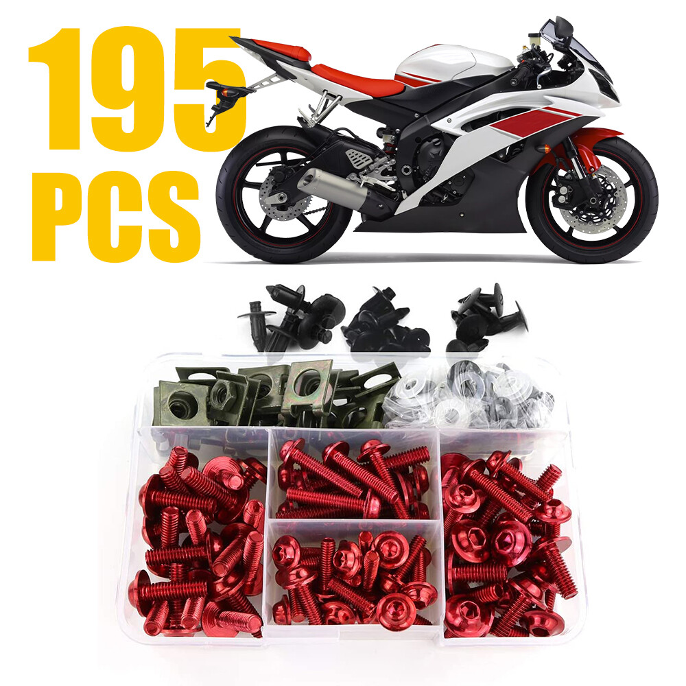 Red Bolt Kit Body Screw Set Motorcycle Replace Parts for Kawasaki