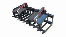 68 Inch Heavy Duty Skid Steer Root Grapple Bucket Free Shipping